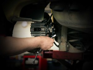 Engineering on an engine