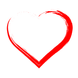 A painted heart